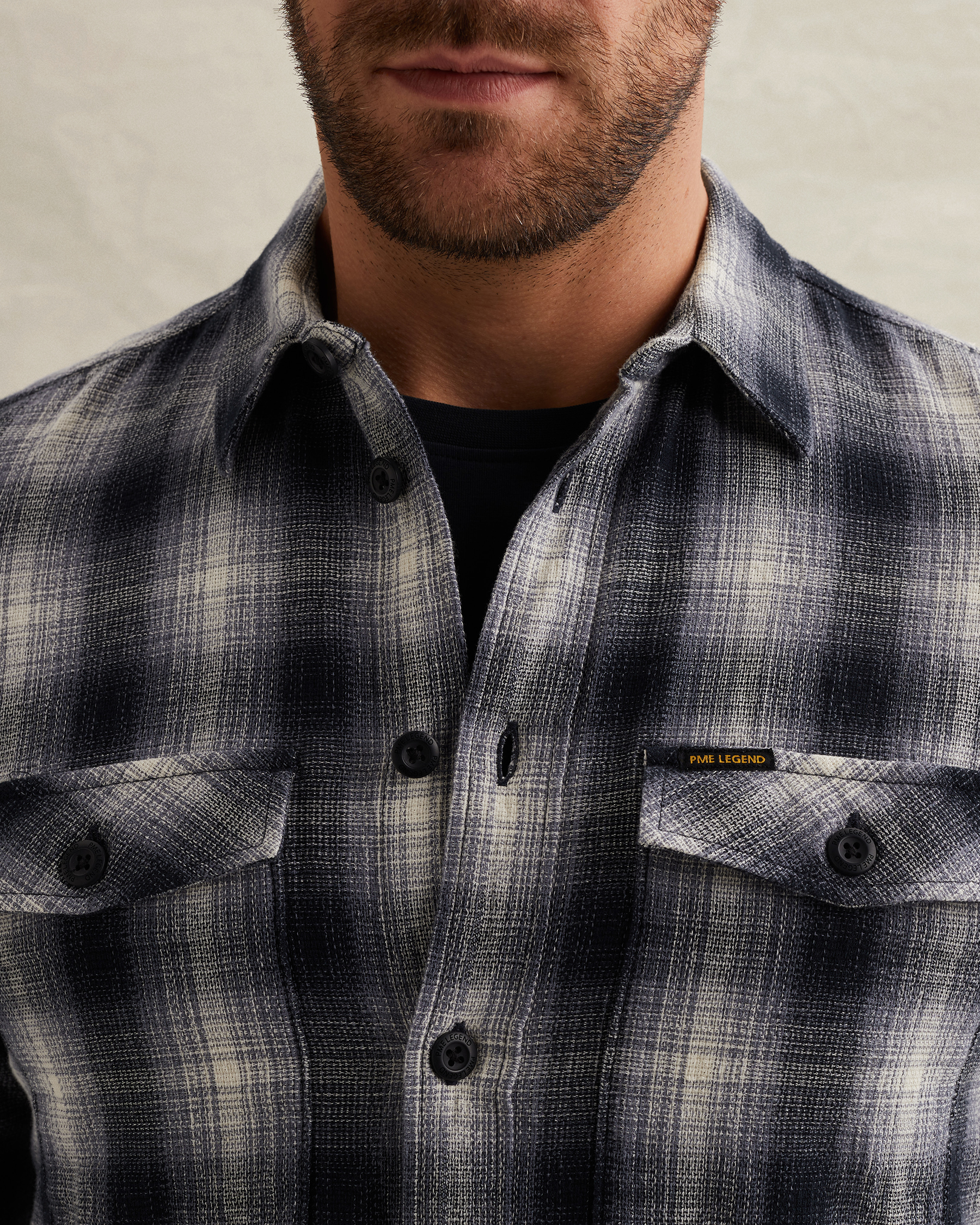 PME Legend Shirt with chest pockets and stitching detailsx