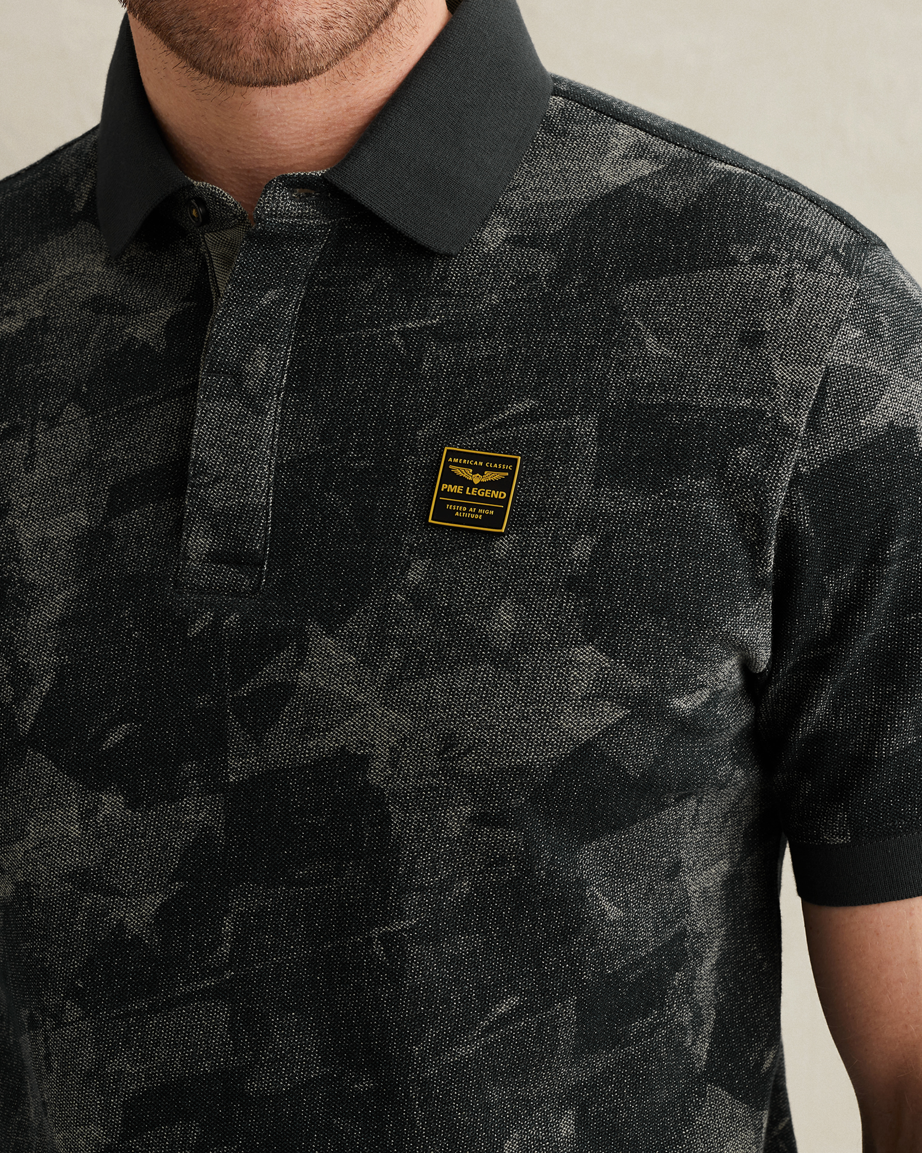 PME Legend Polo shirt in piqué with allover printx