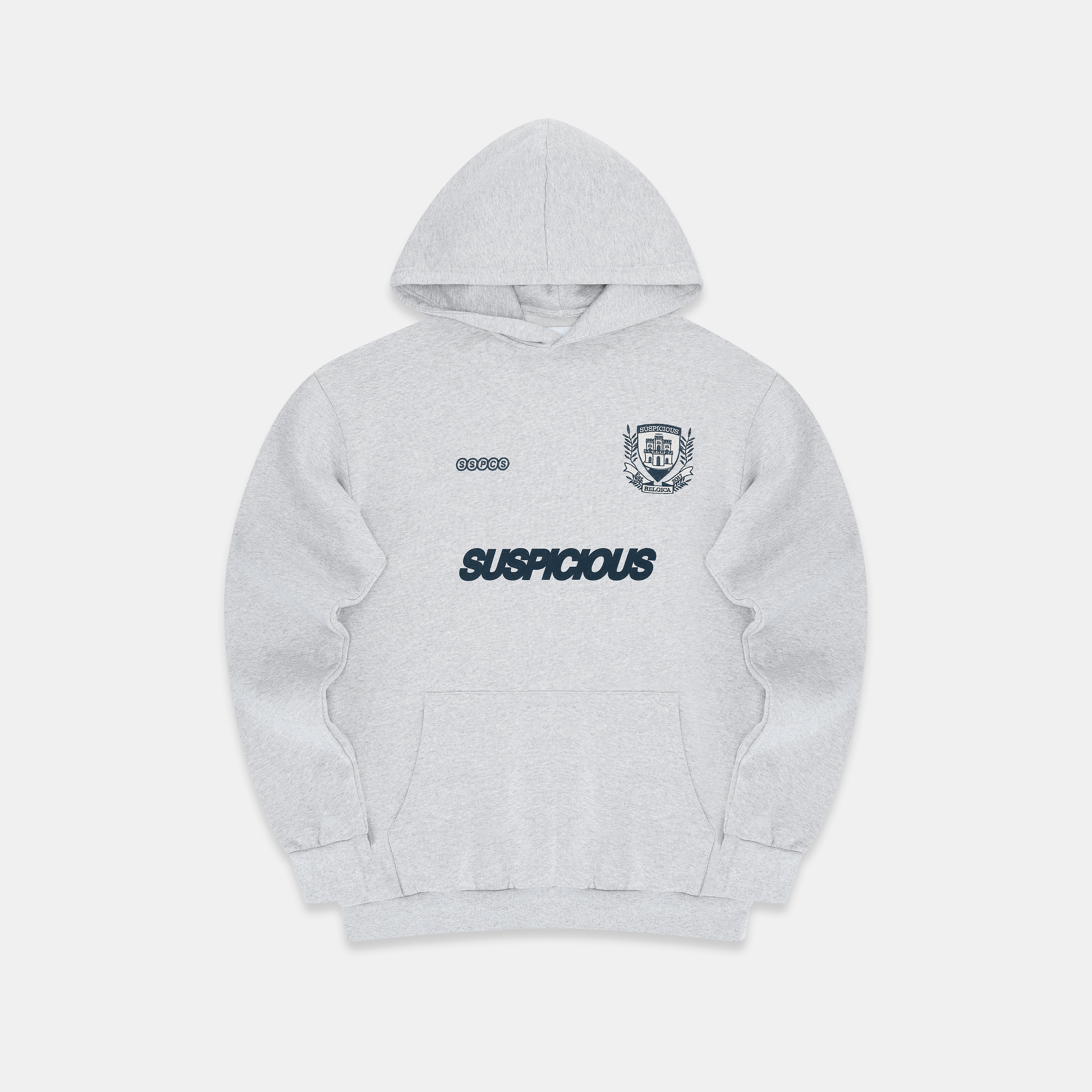 Suspicious Antwerp Football / Emblem Hoodie - Neutral Heather