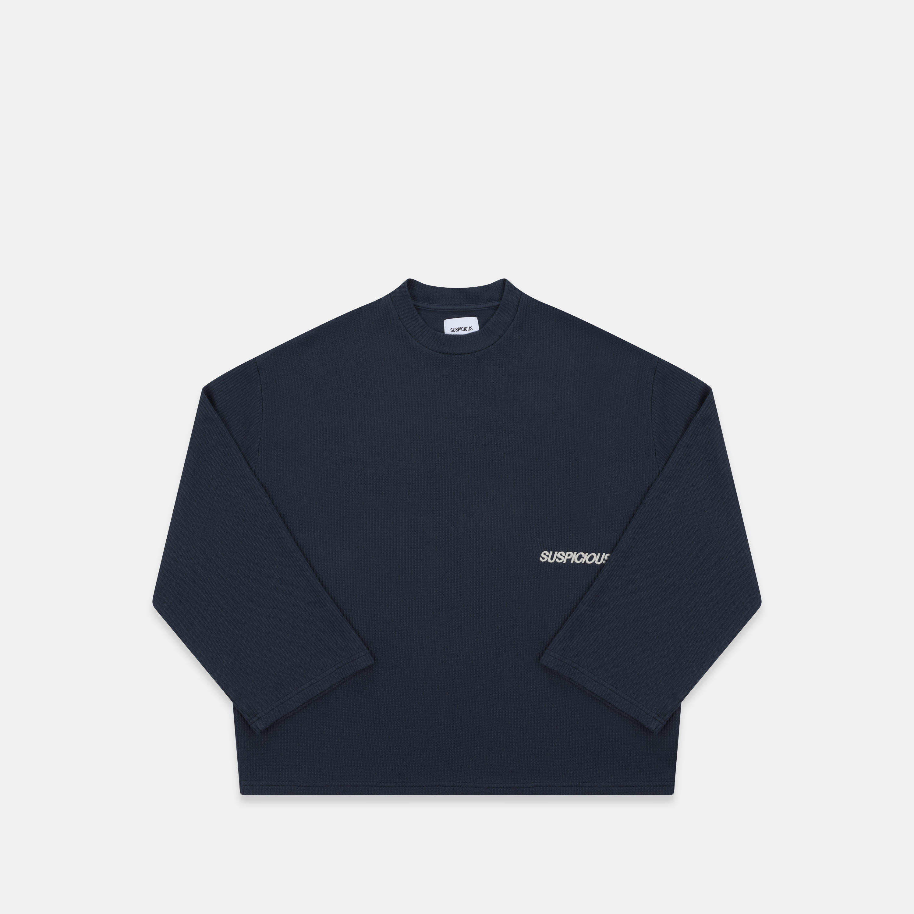 Suspicious Antwerp Basics / Essentials Waffle Longsleeve - Nightfall