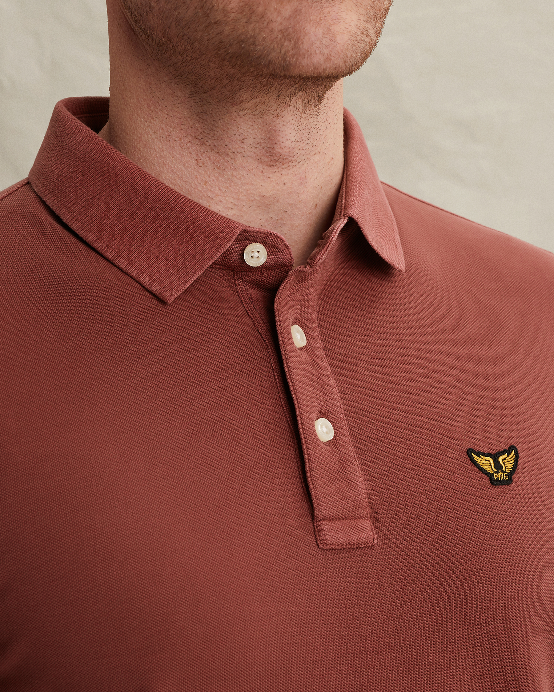 PME Legend Polo shirt with garment-dye washx