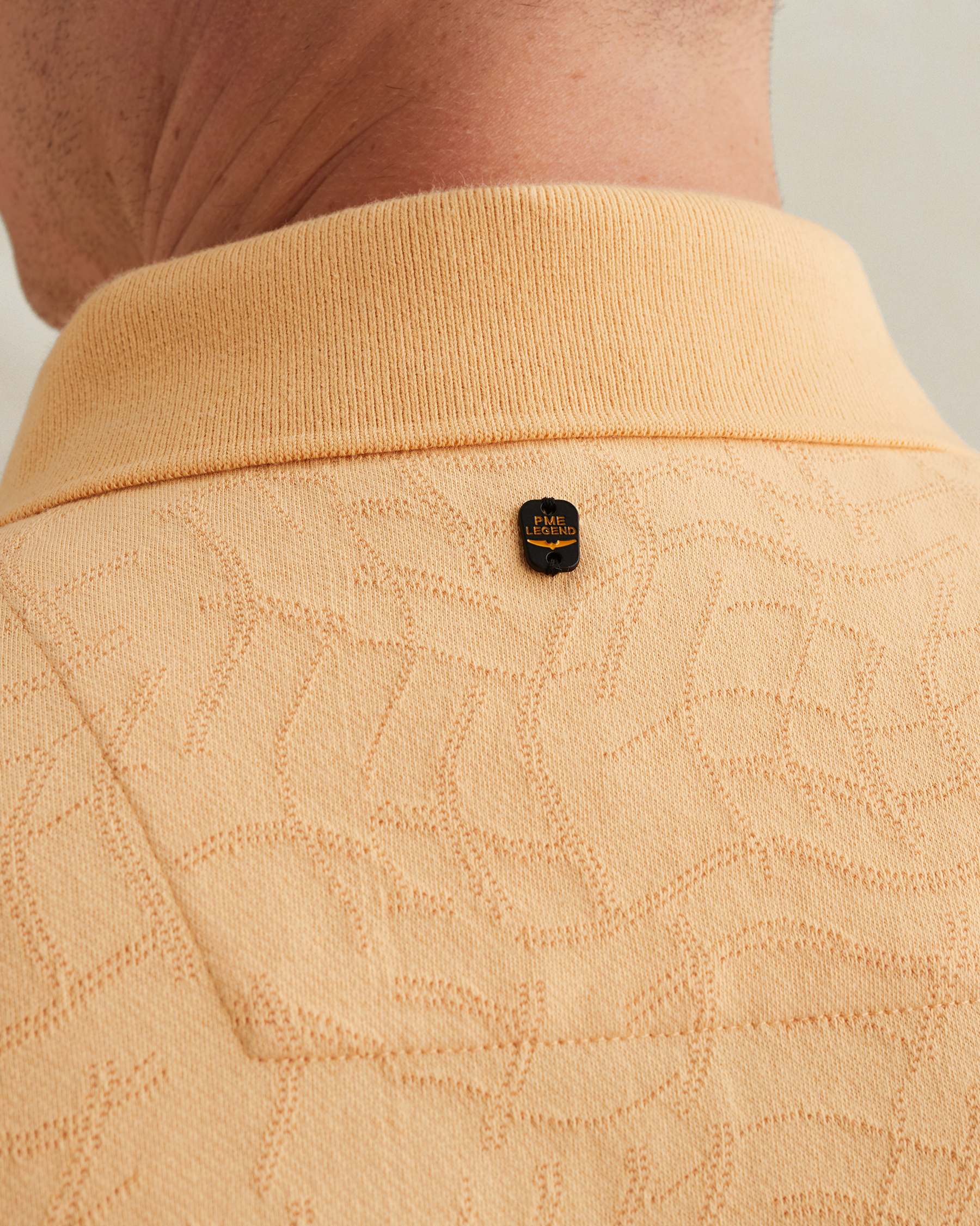 PME Legend Polo shirt in jersey with allover jacquard patternx