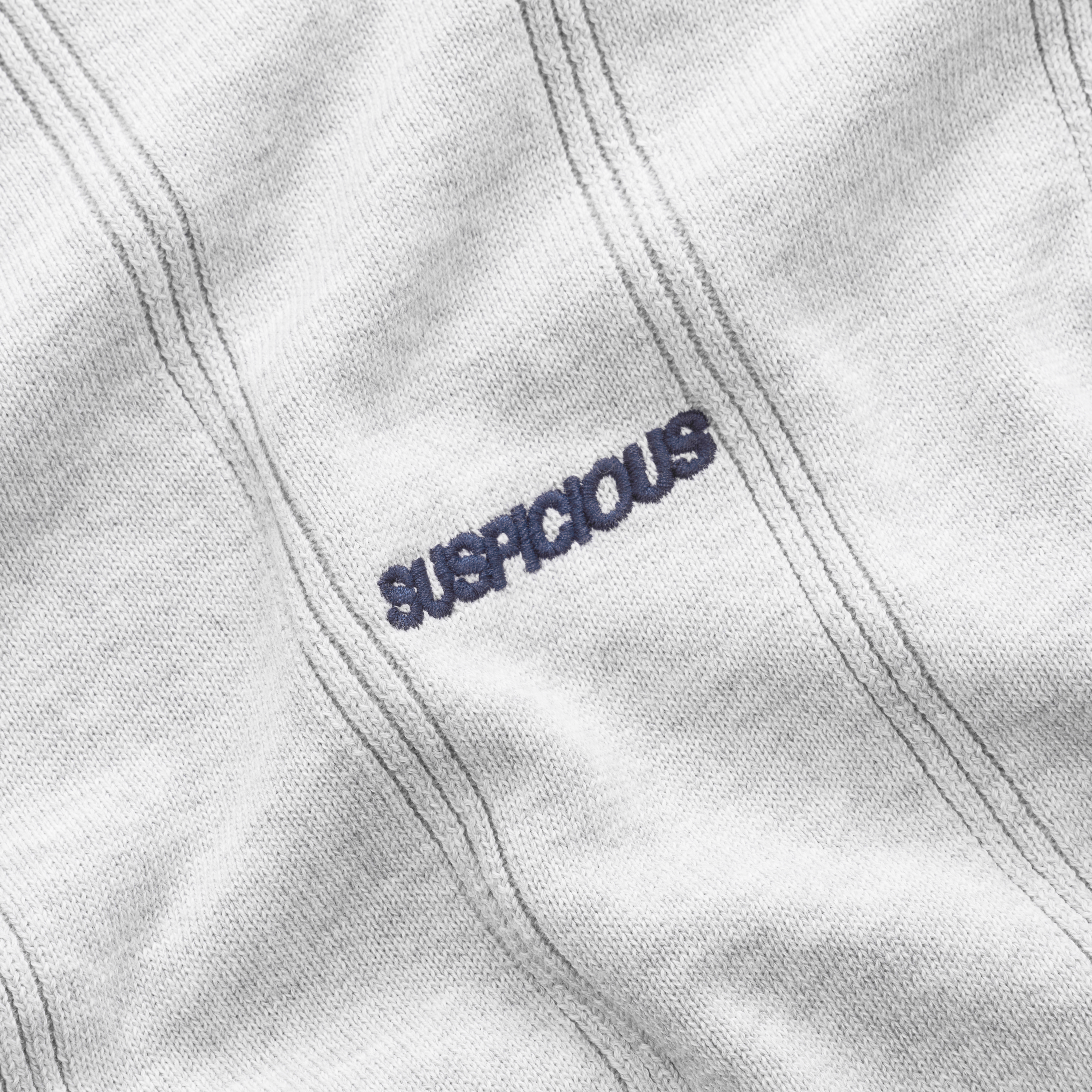 Suspicious Antwerp Fall / Offset Longsleeve Cotton Polo - Neutral Heather