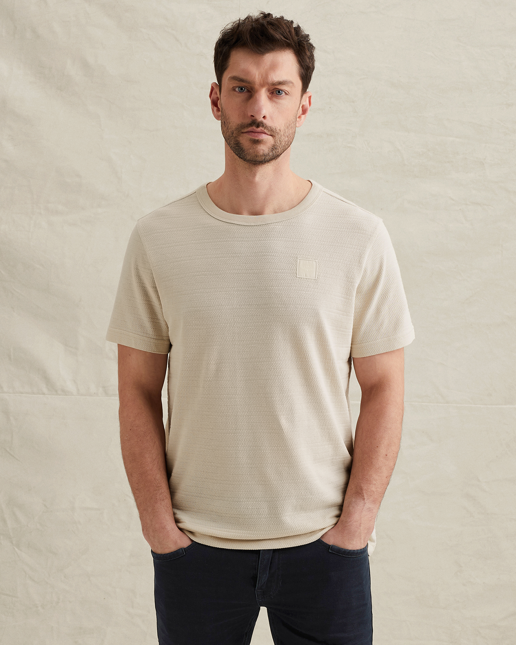PME Legend T-shirt with jacquard stripe patternx