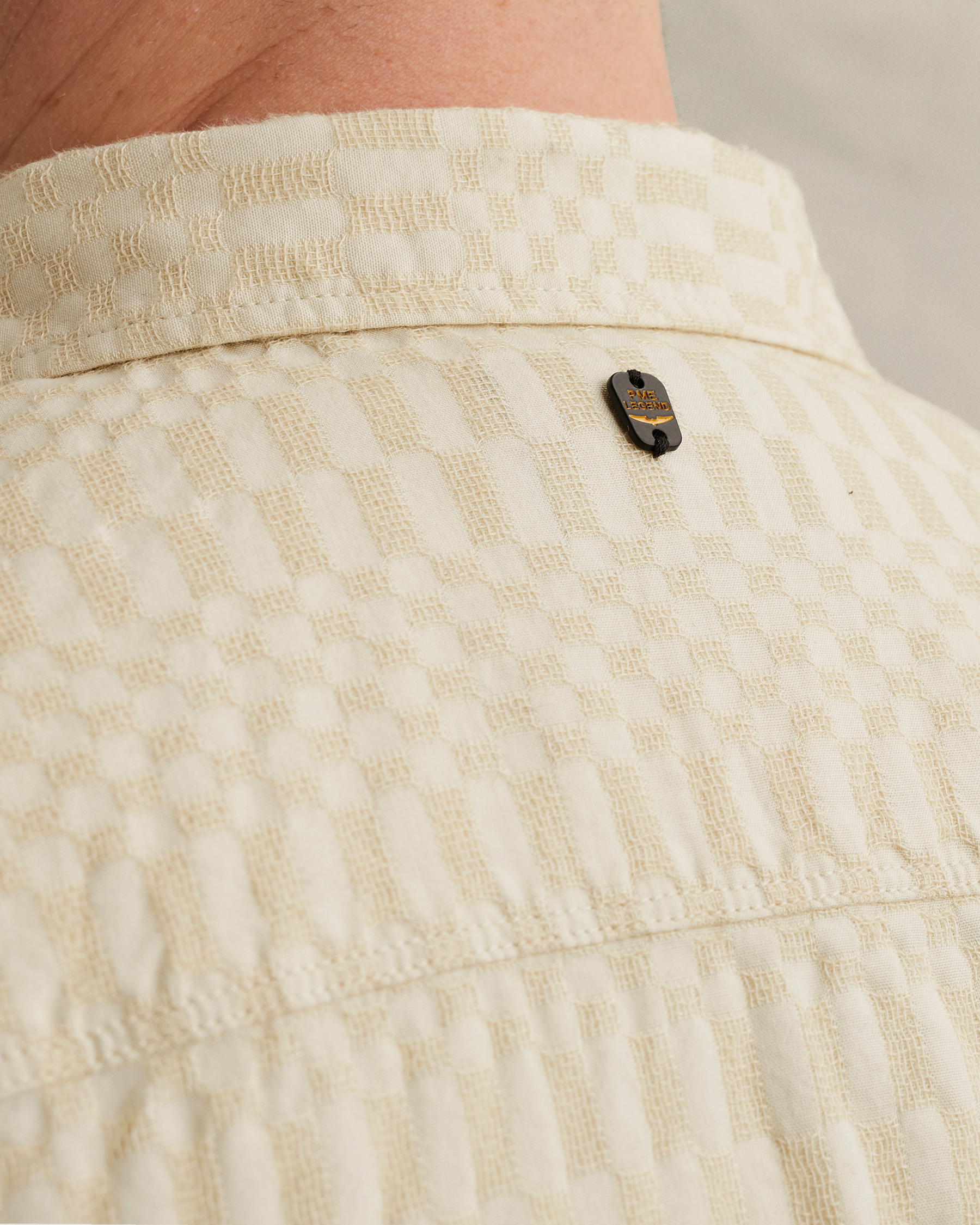 PME Legend Shirt with short sleeves and jacquard patternx
