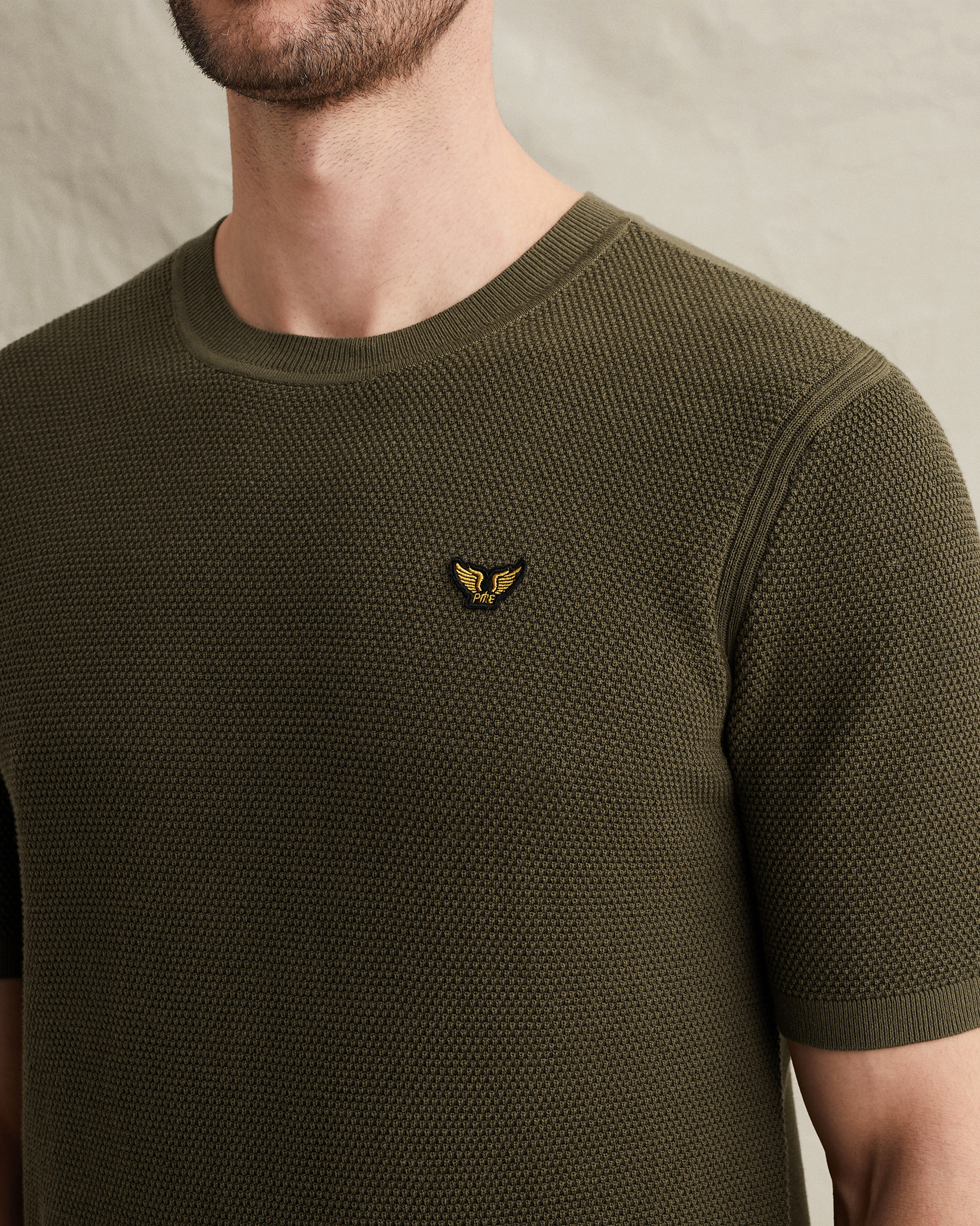 PME Legend T-shirt in cotton/modal with badgex
