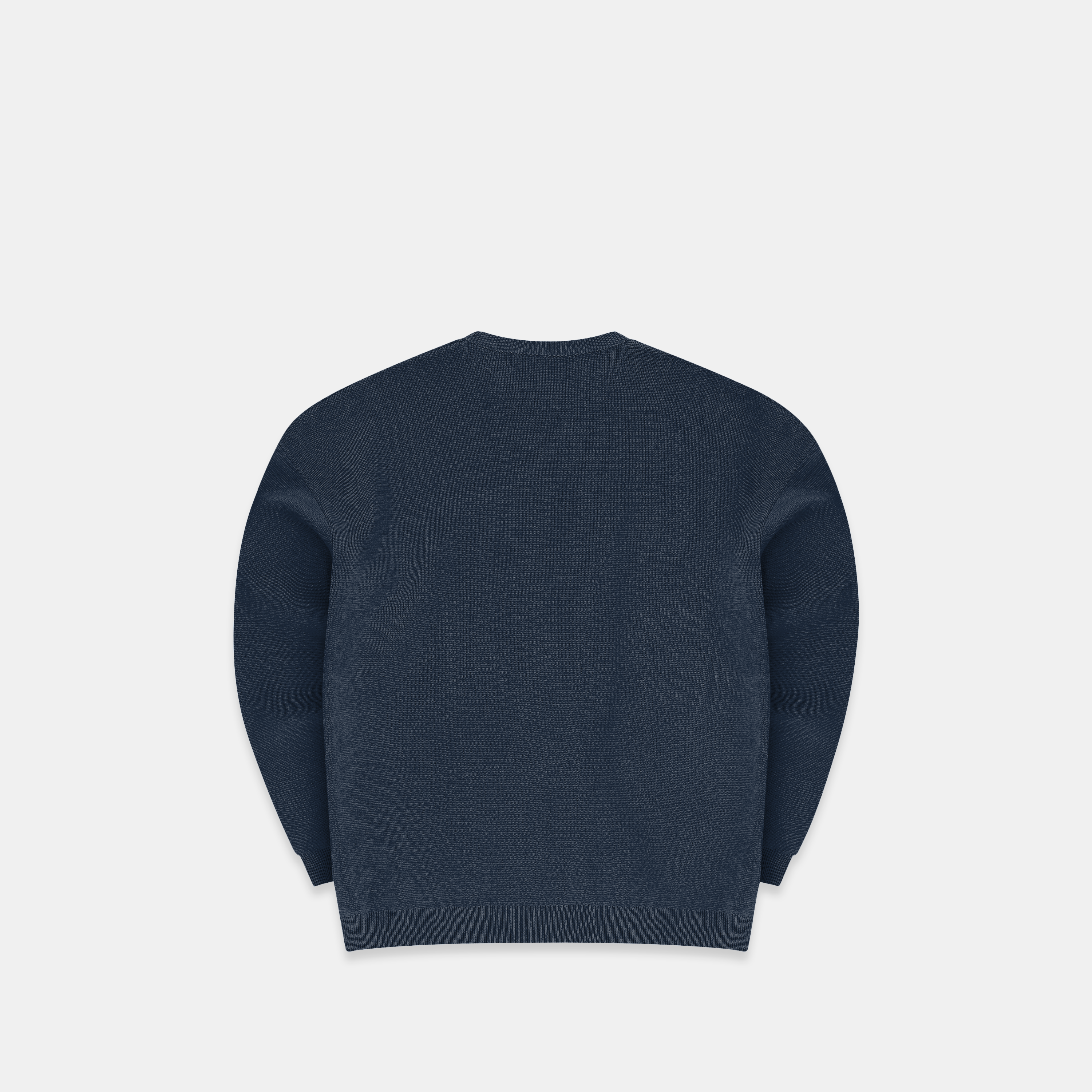 Suspicious Antwerp The Essentials Cotton Knitted Crewneck - Coastal Blue