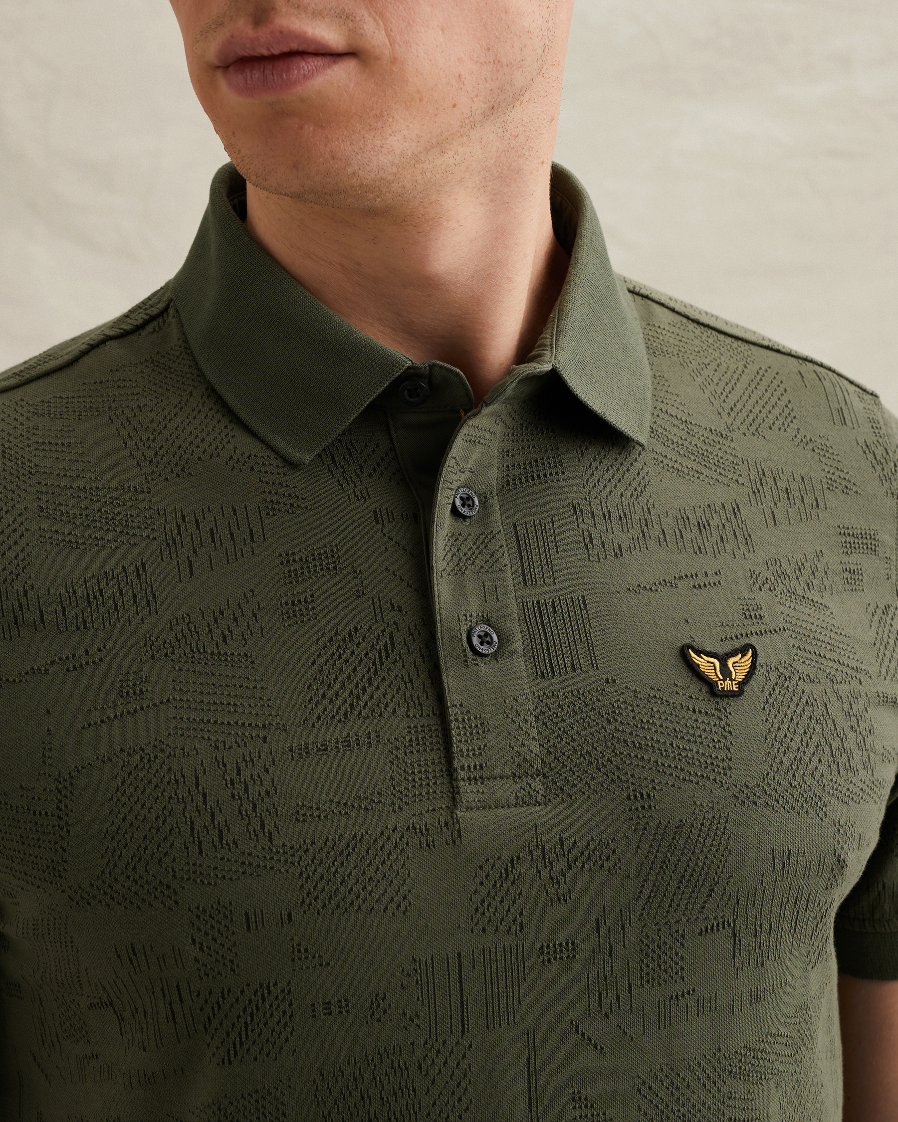PME Legend Polo shirt with allover jacquard patternx