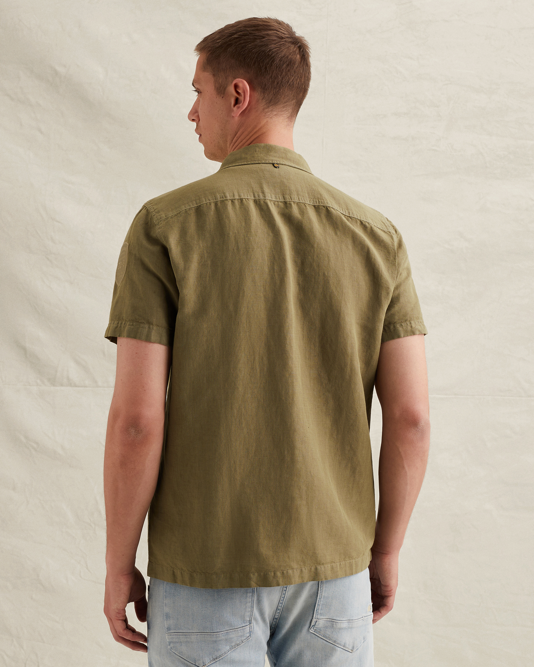 PME Legend Shirt in a cotton/linen blend with short sleevesx
