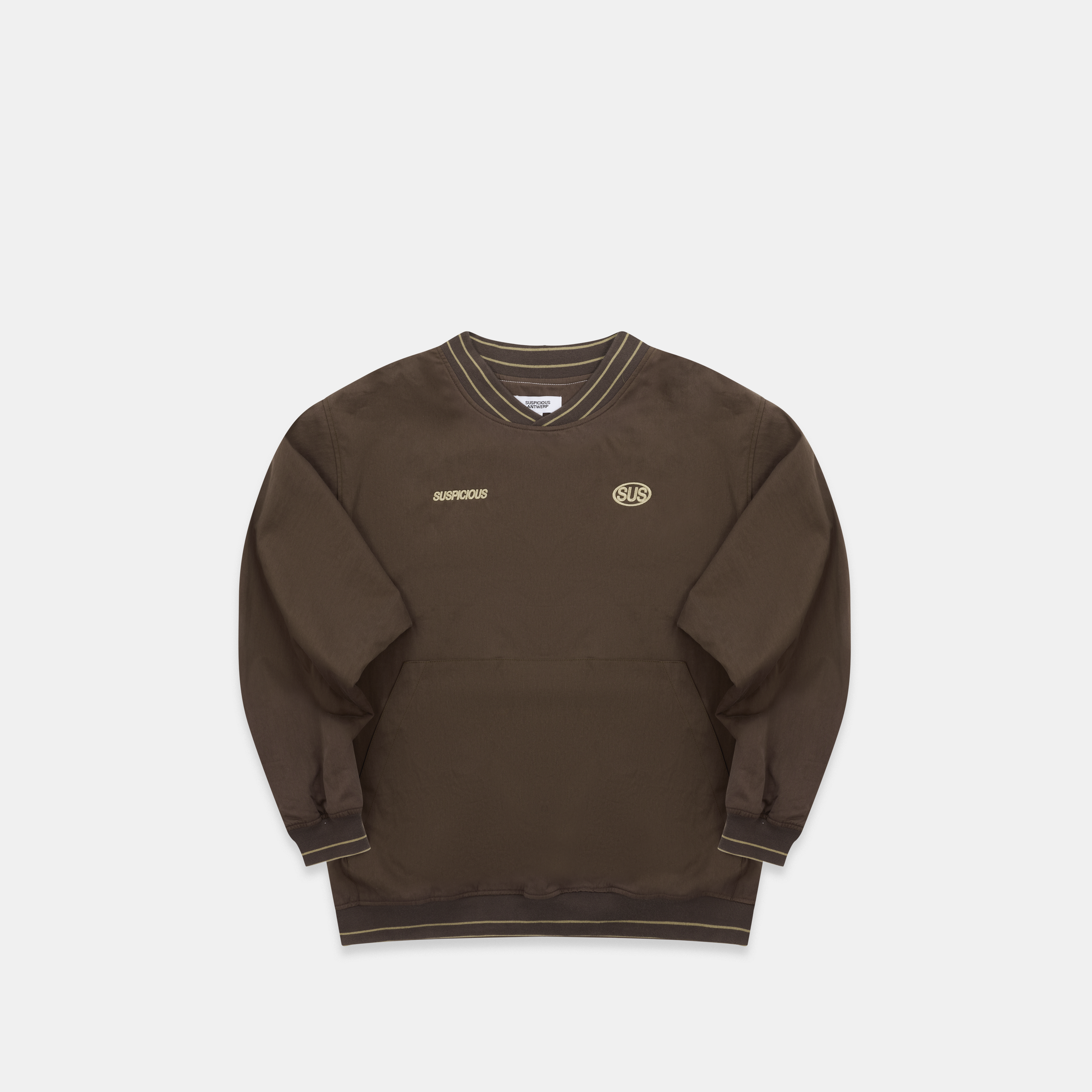 Suspicious Antwerp Fall / Tech Pullover Windbreaker - Brown