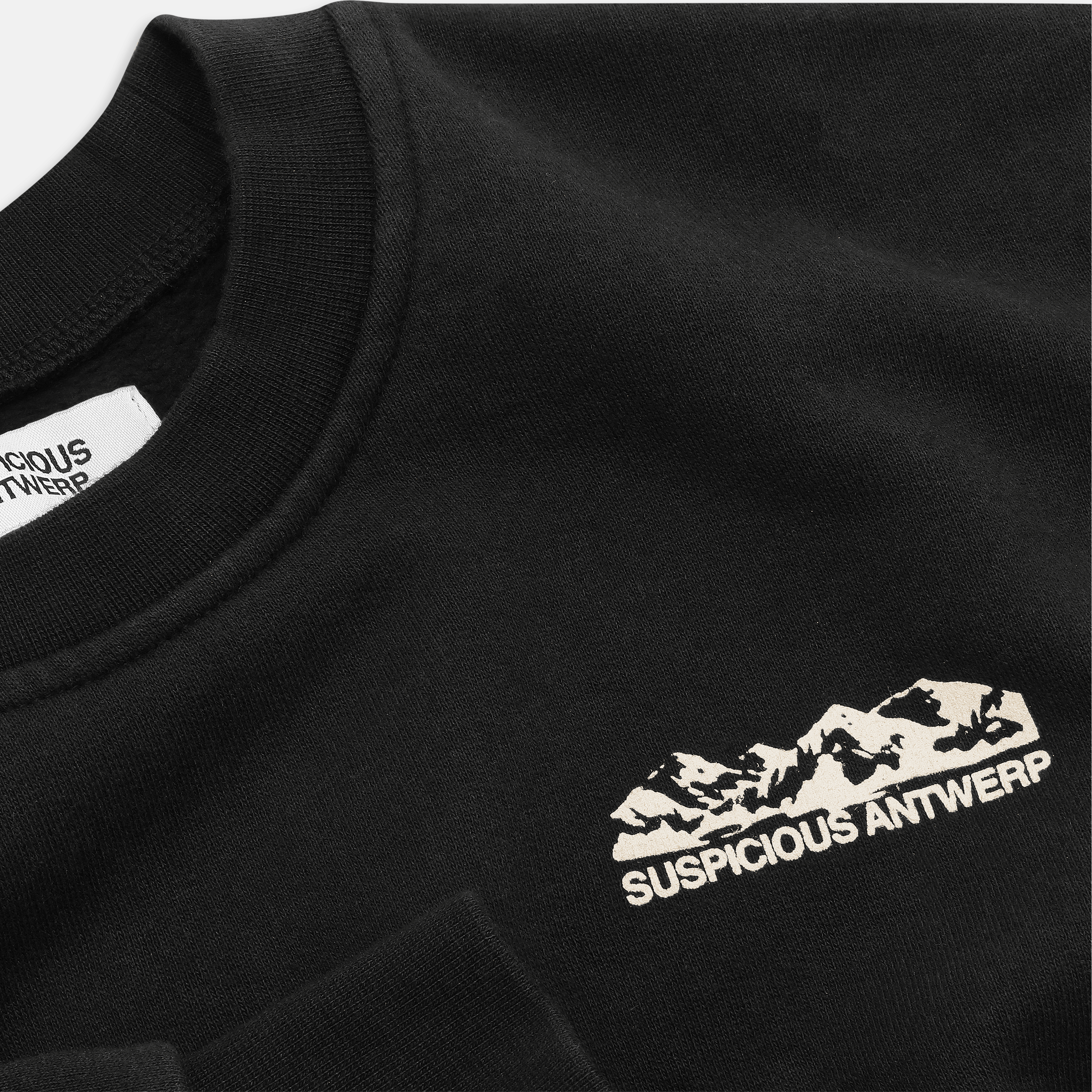 Suspicious Antwerp The Landscape Crewneck - Black
