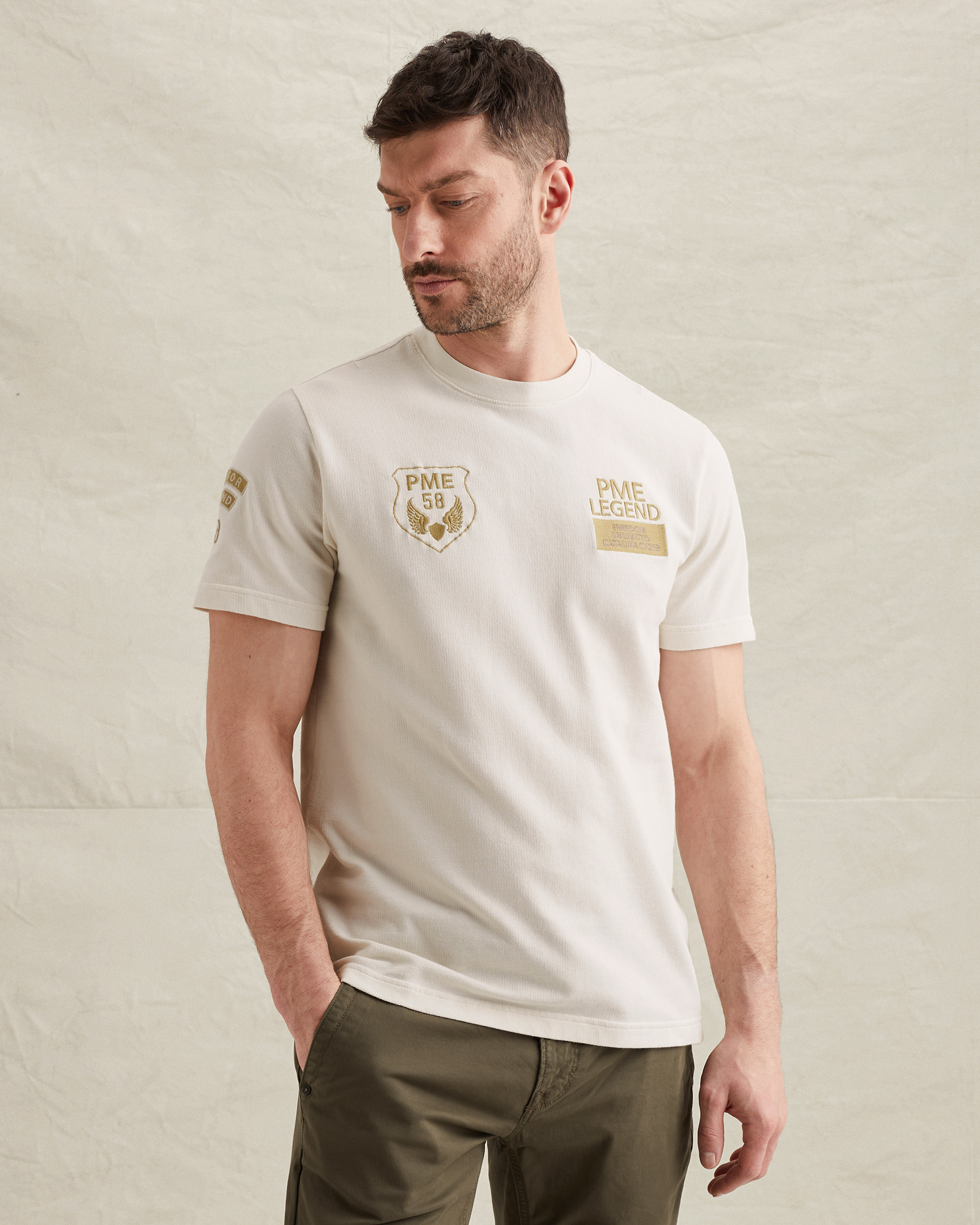 PME Legend T-shirt in jersey with multiple badgesx