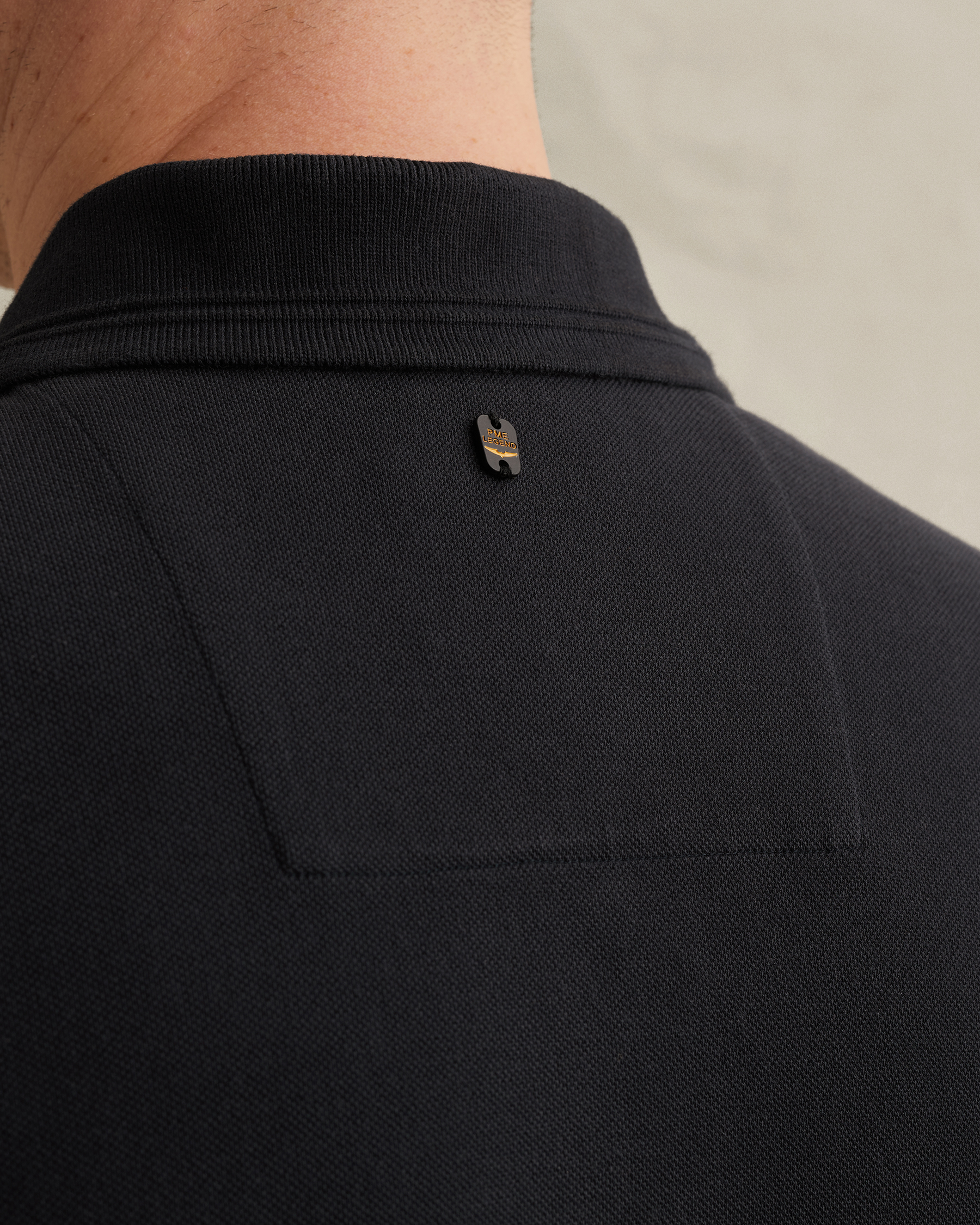 PME Legend Polo shirt with badges and ribbed collarx