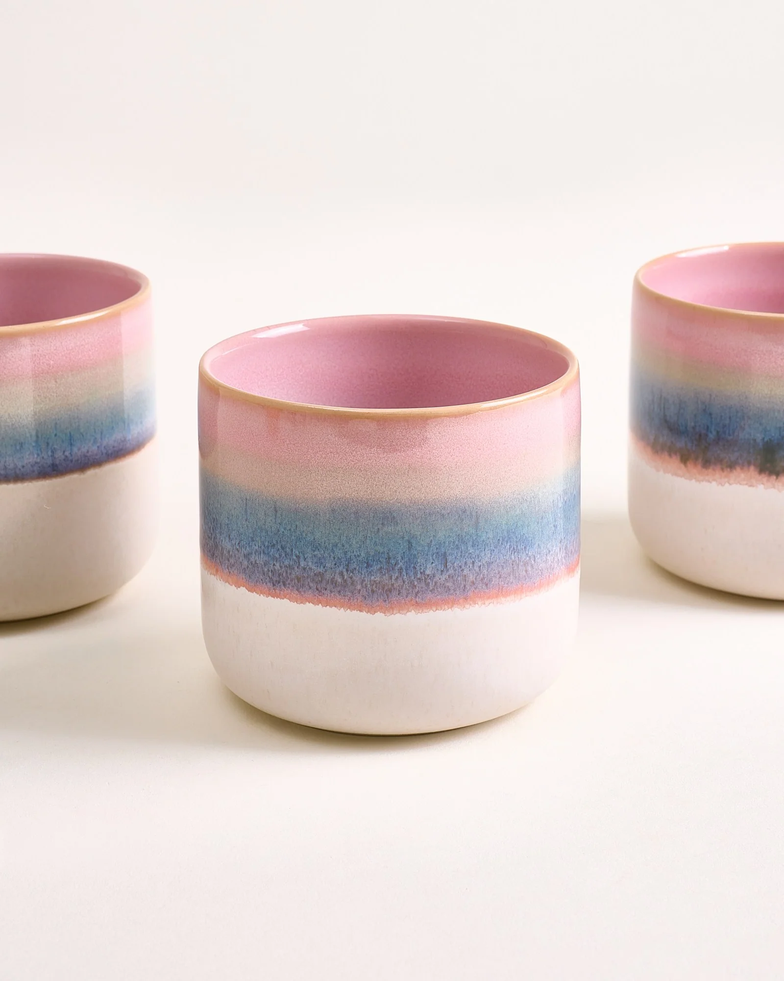 Nódoa - Large cup dipped pink blue Set of 4
