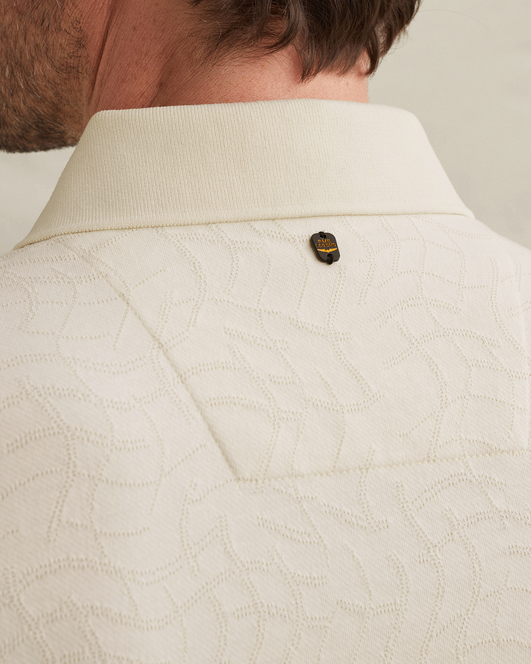 PME Legend Polo shirt in jersey with allover jacquard patternx