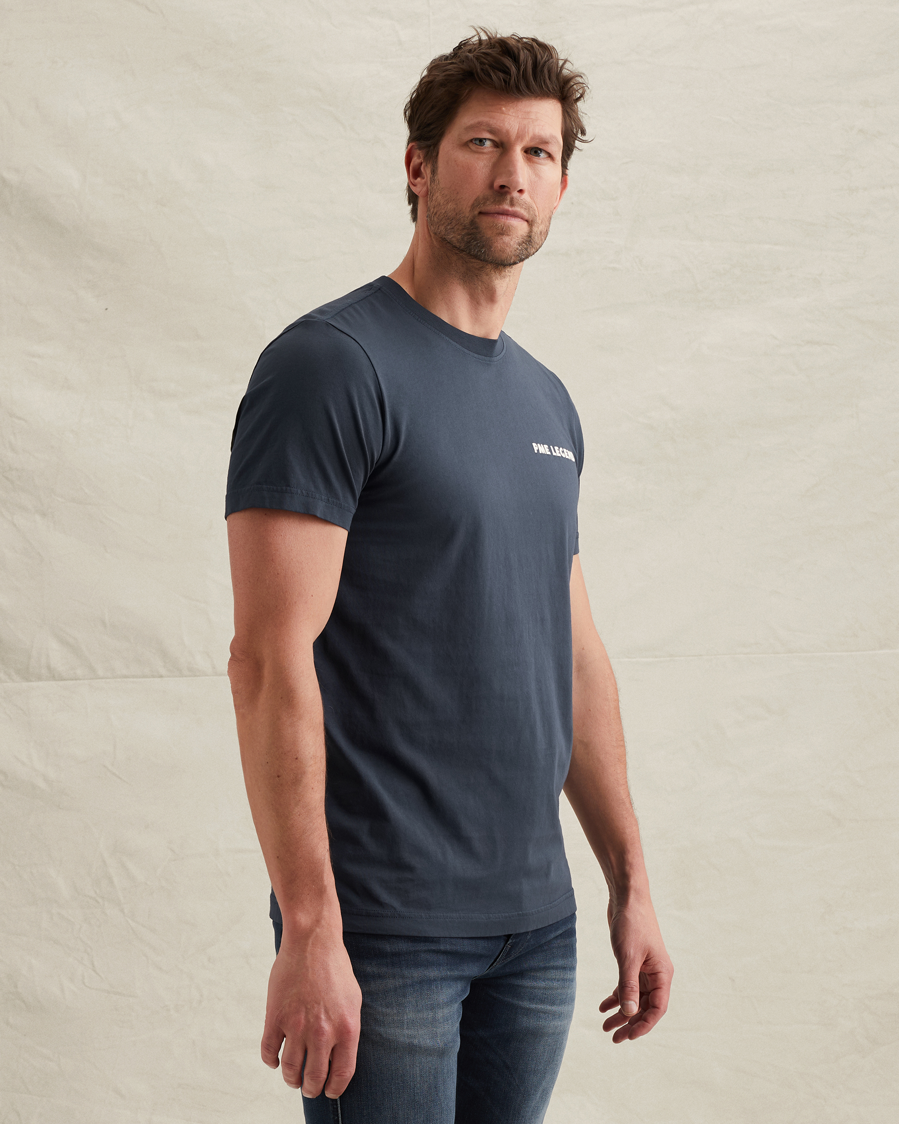PME Legend T-shirt with a garment-dye wash and artworkx