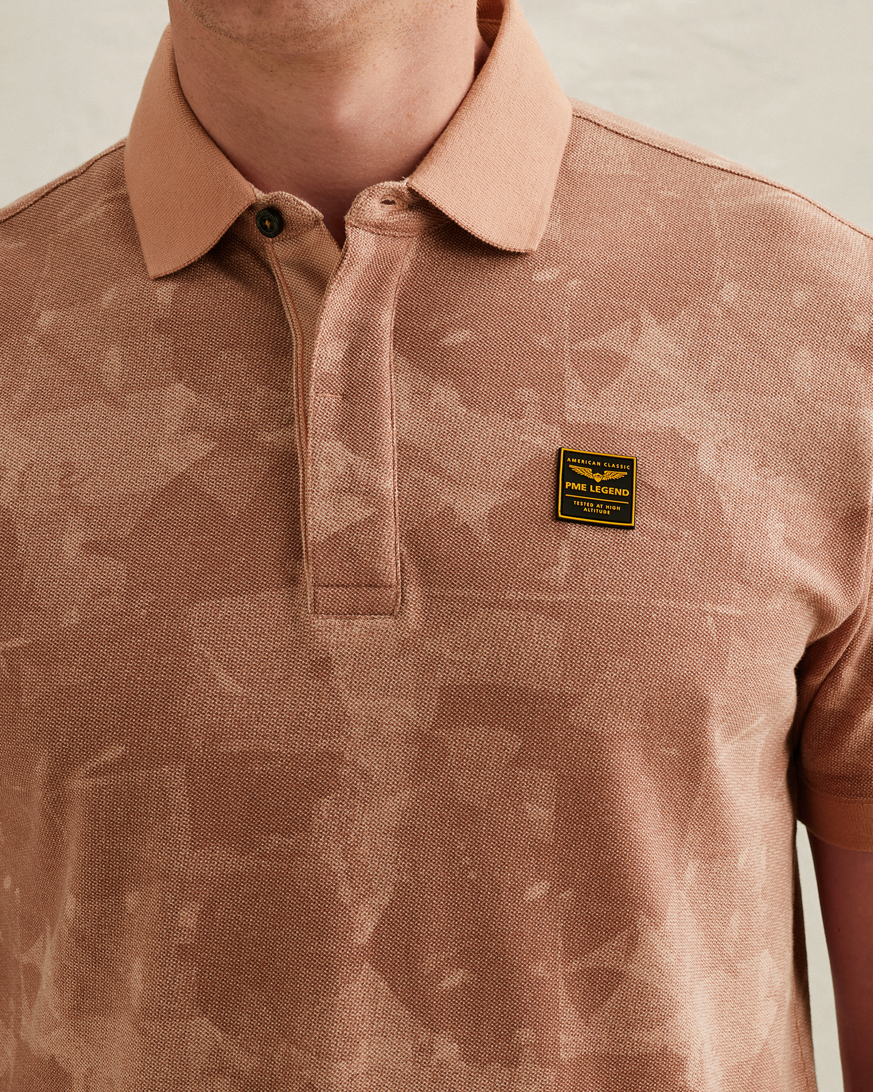 PME Legend Polo shirt in piqué with allover printx