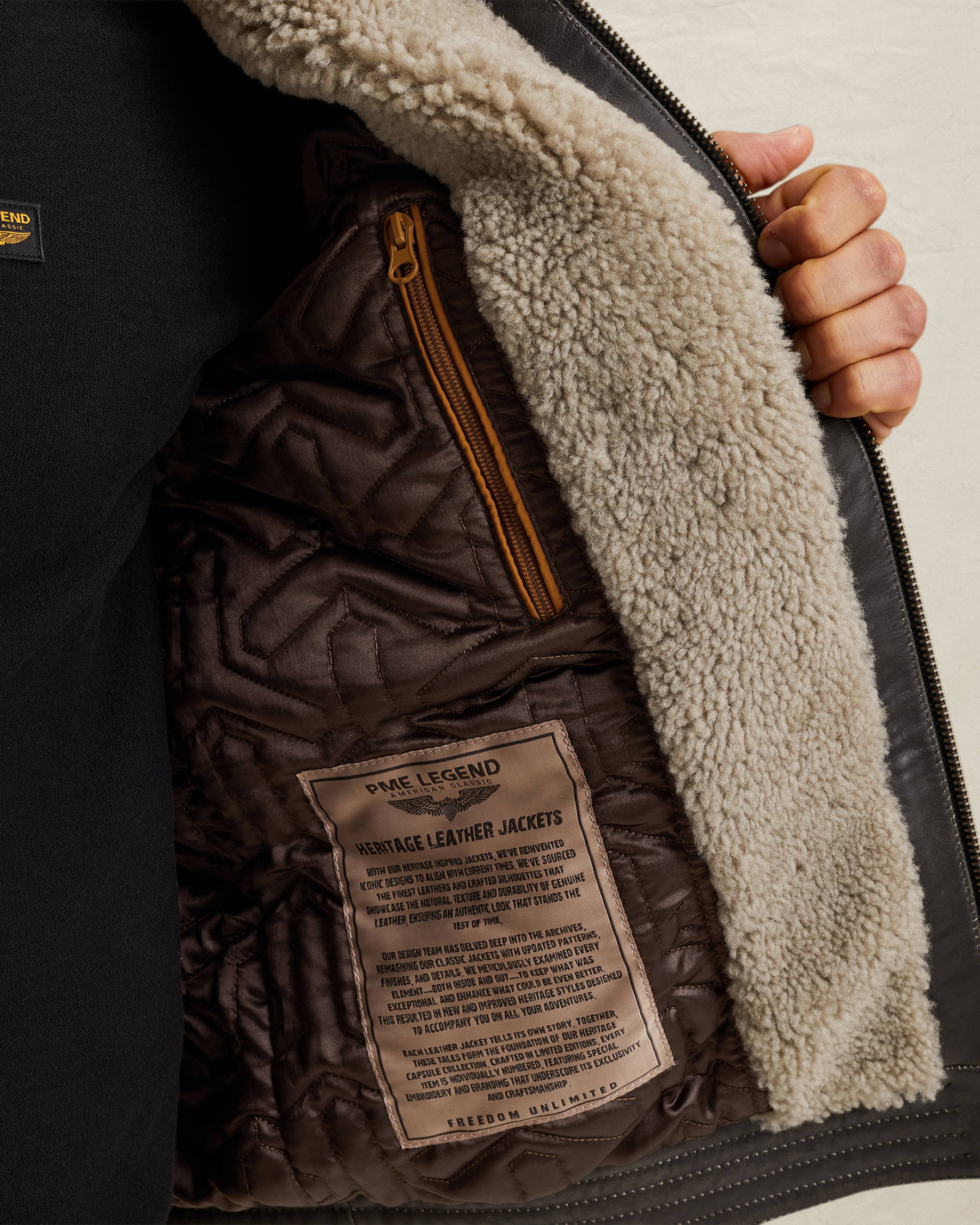 PME Legend Auckland Fur leather jacketx