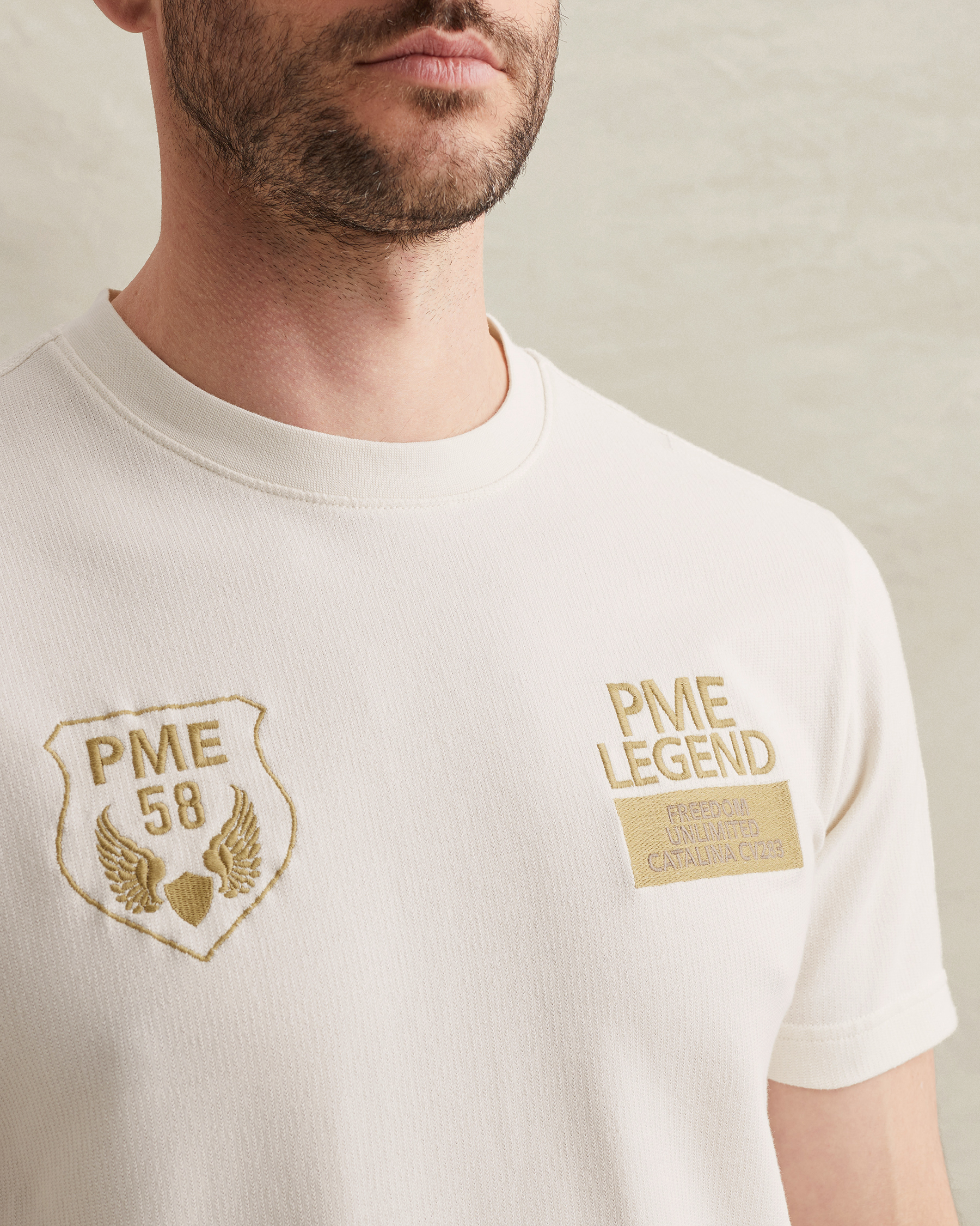 PME Legend T-shirt in jersey with multiple badgesx