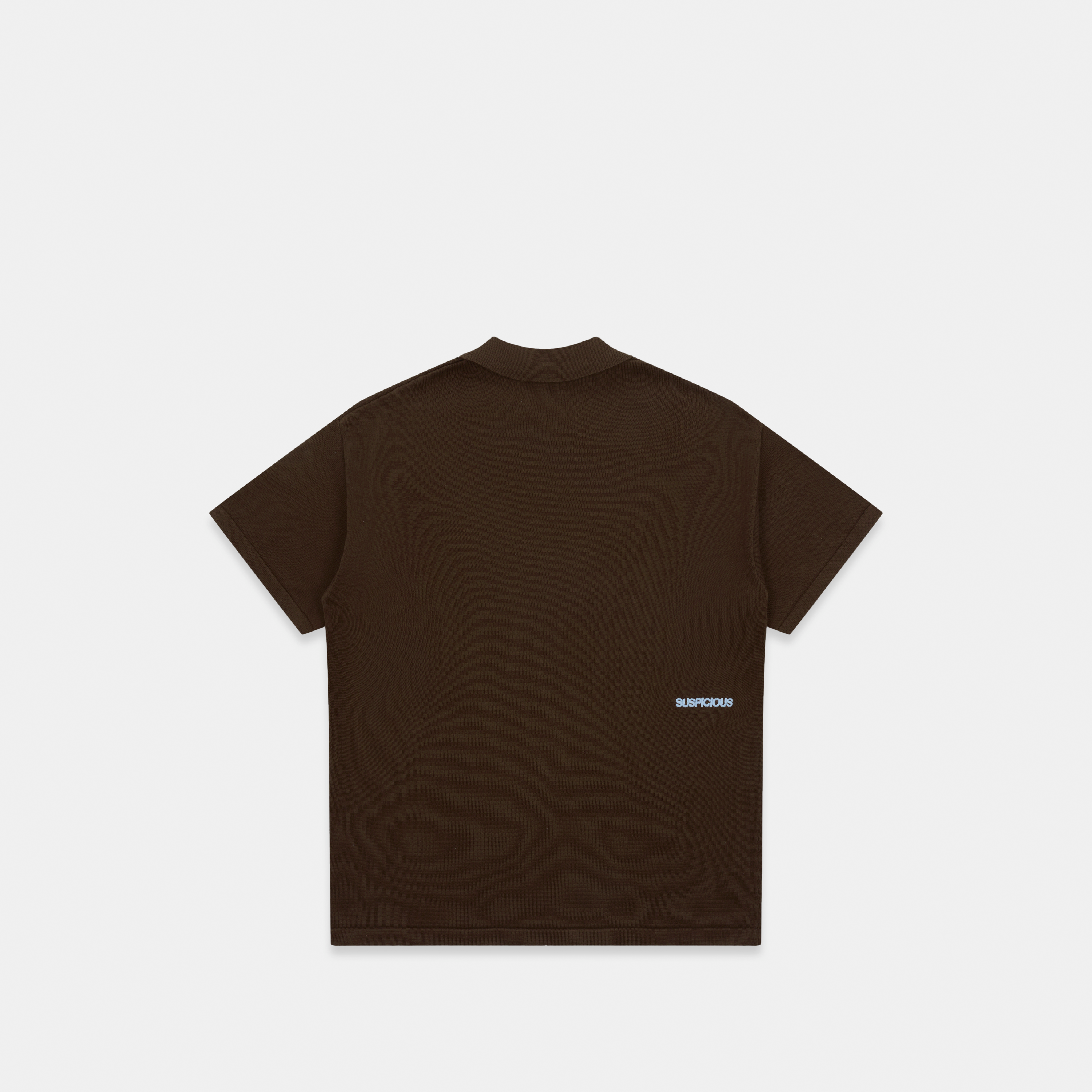 Suspicious Antwerp Fall / Offset Cotton Polo - Brown