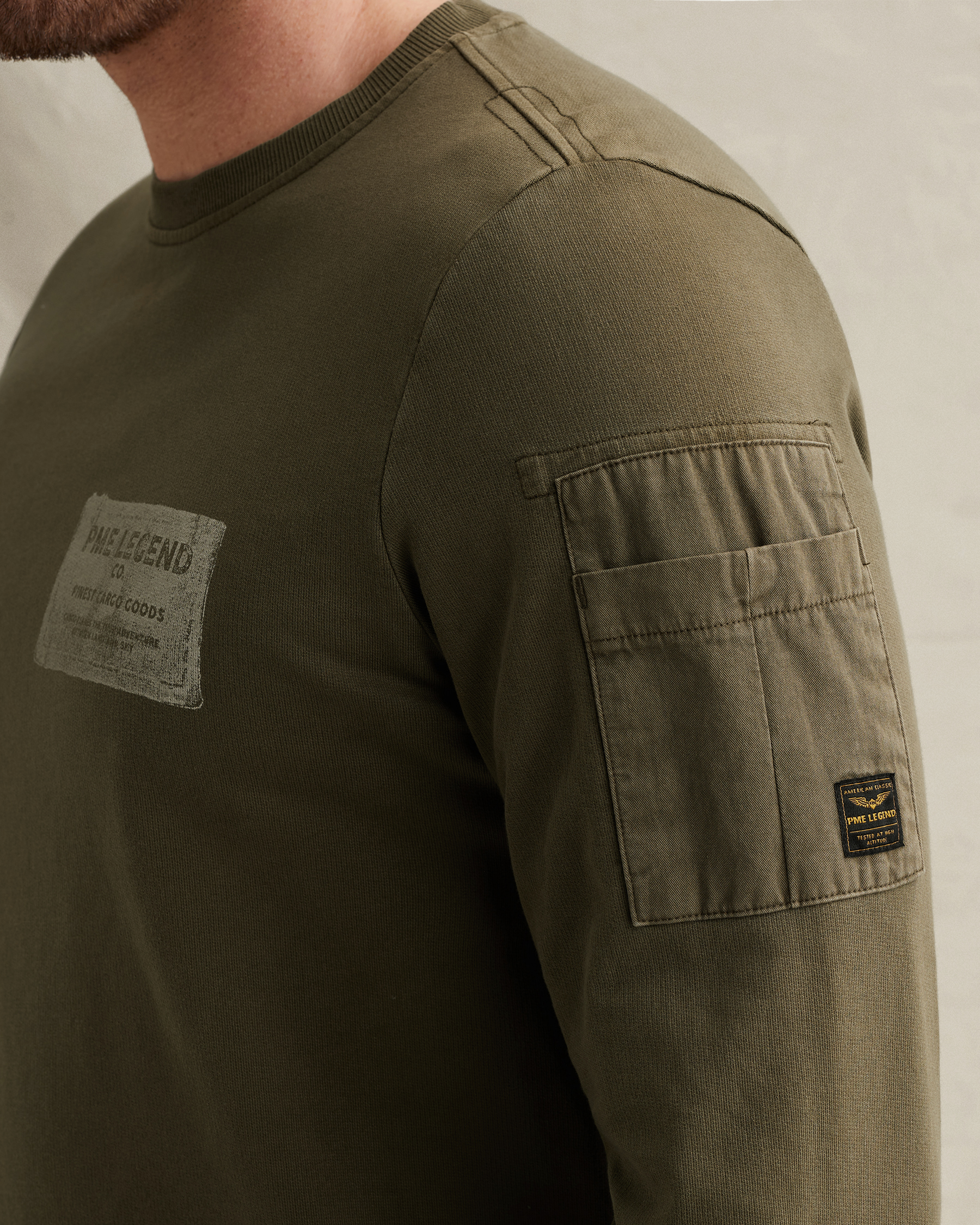 PME Legend Sweatshirt with artworks and flight pocketx