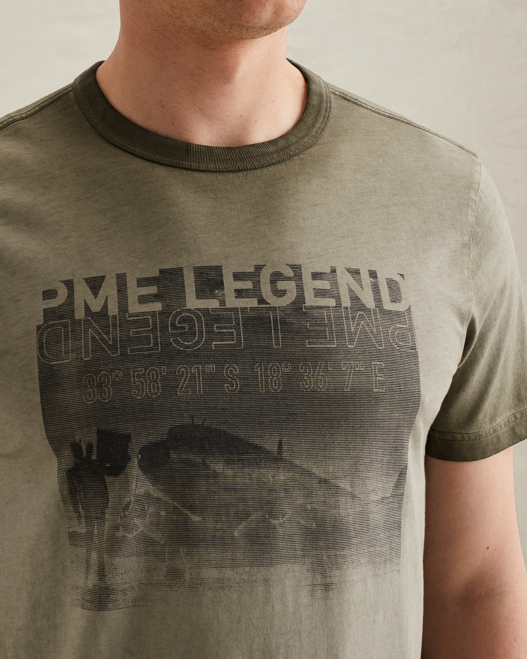 PME Legend T-shirt with artwork and cold-dye washx