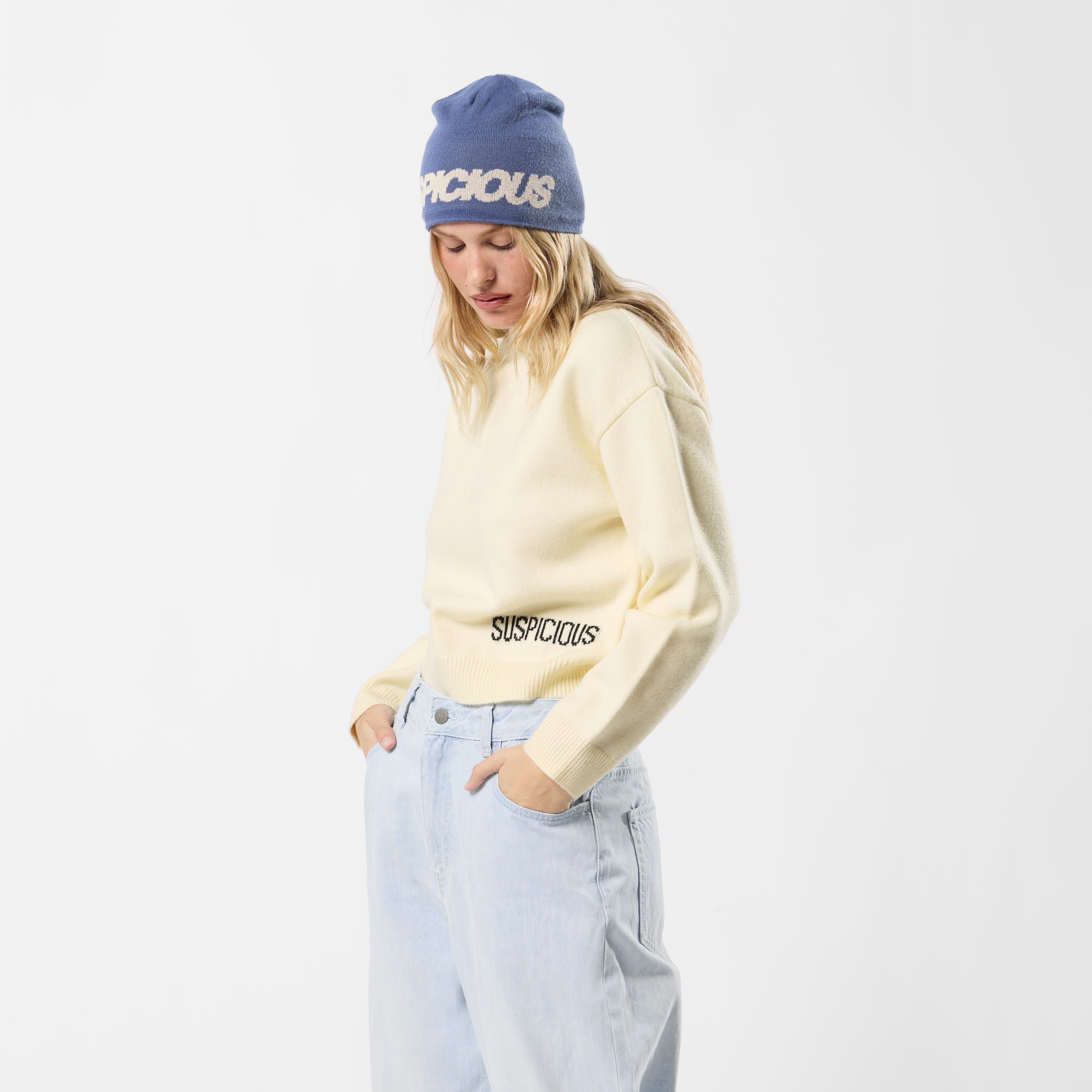Suspicious Antwerp Winter2 / Core W High Neck Knit - Off-White