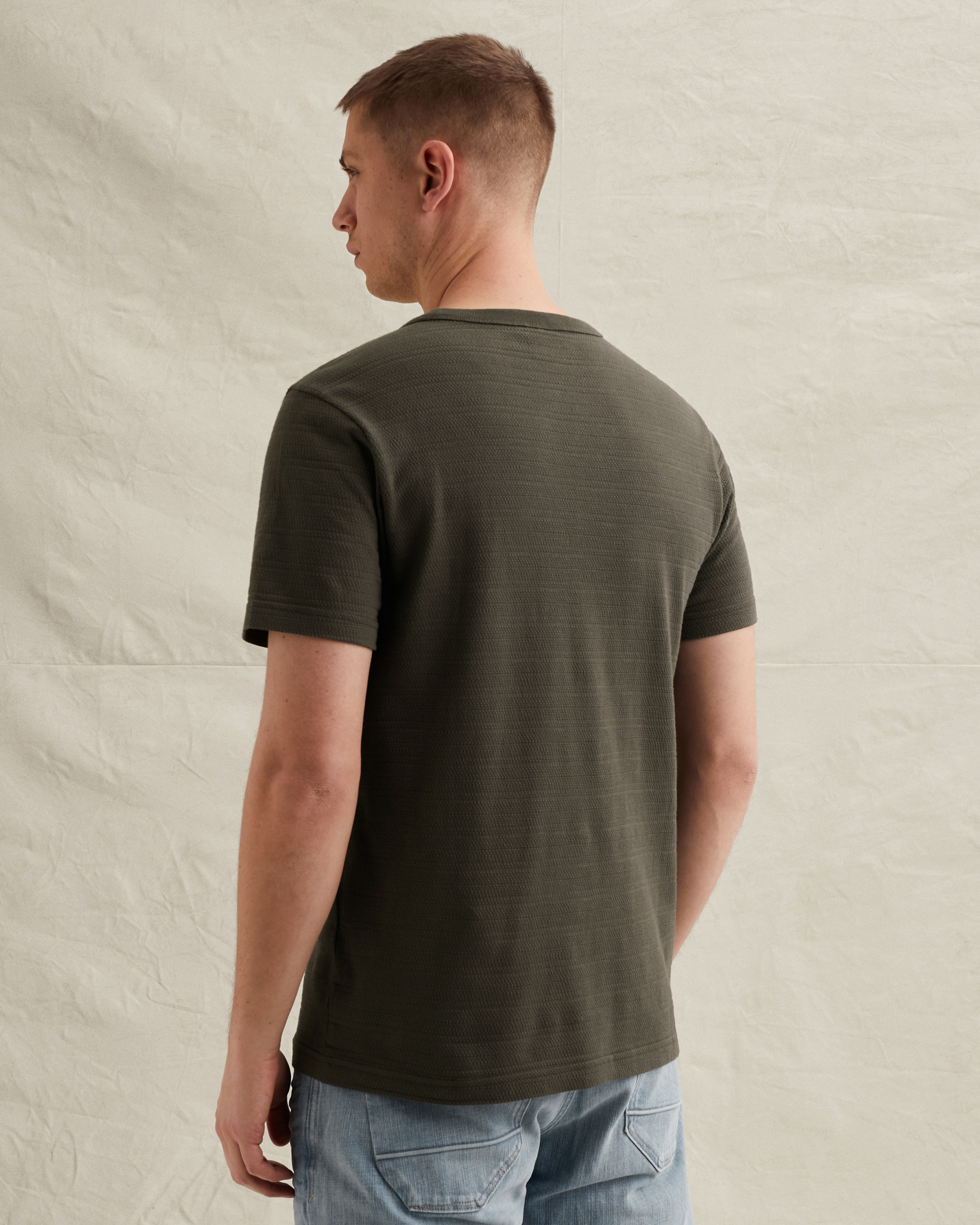PME Legend T-shirt with jacquard stripe patternx