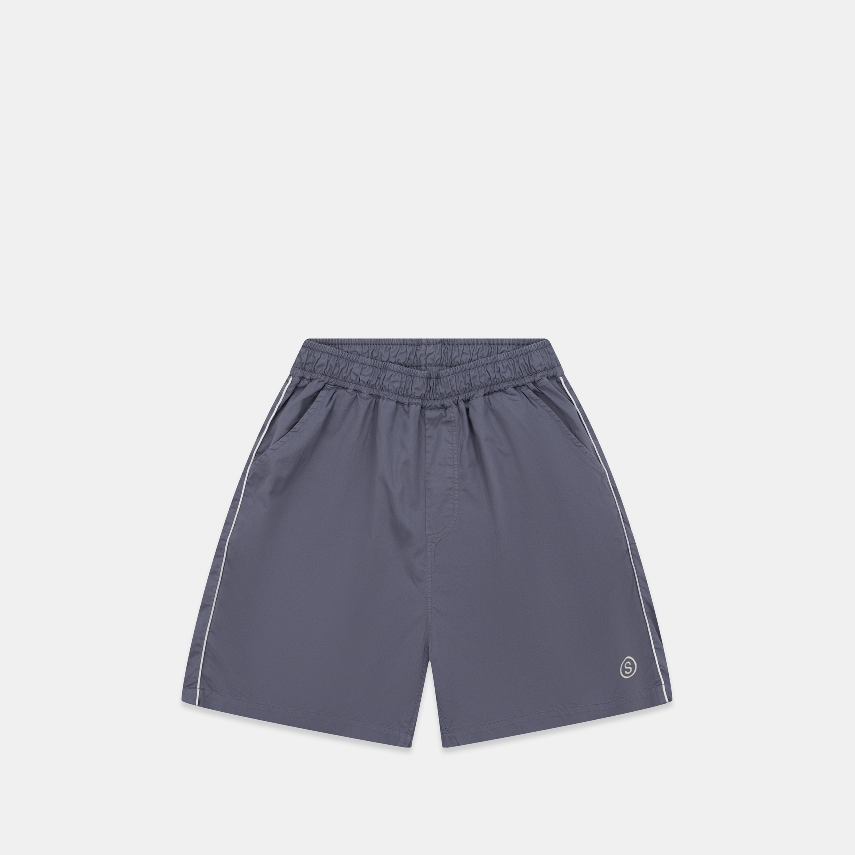 Suspicious Antwerp S2 / Stamped Piping Twill Shorts - Tidal Blue