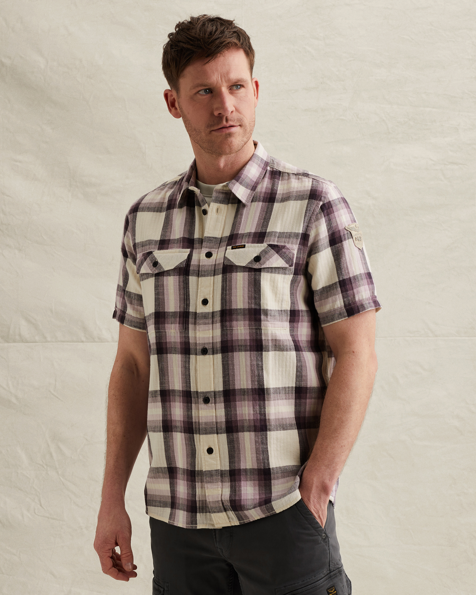 PME Legend Shirt with check pattern and chest pocketsx