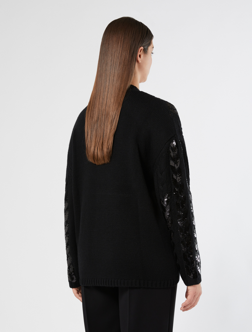 Marina Rinaldi Cardigan with embroidery - BLACK